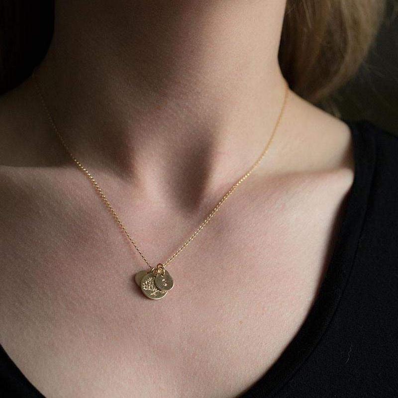 Family Tree Necklace - Gold Filled - Handmade Jewelry by Burnish