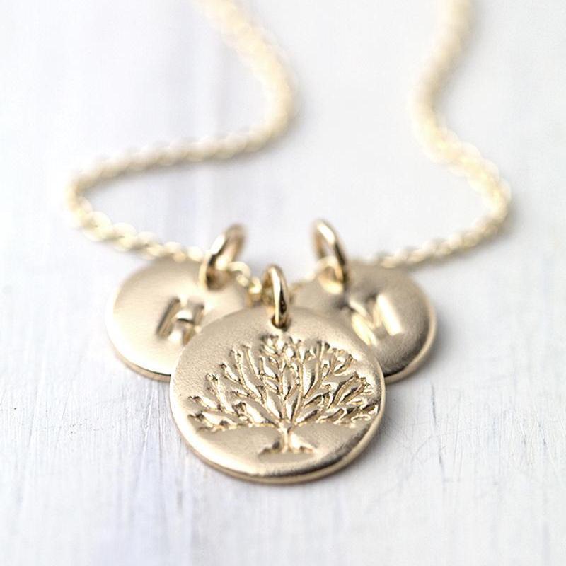 Family Tree Necklace - Gold Filled - Handmade Jewelry by Burnish