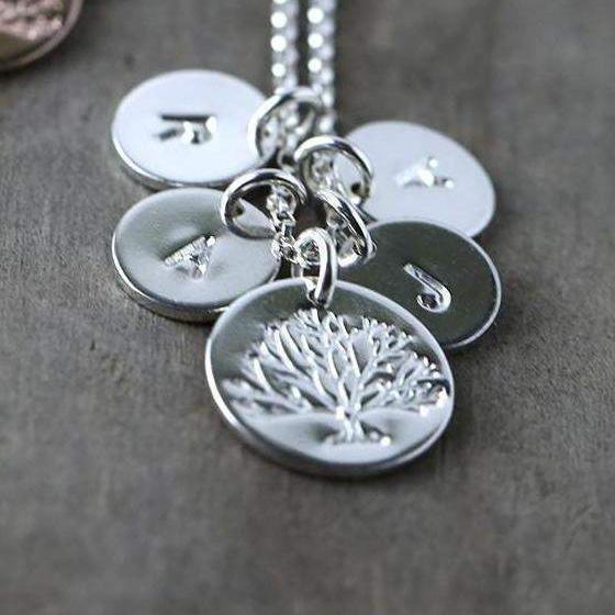 Family Tree Necklace - Sterling Silver - Handmade Jewelry by Burnish