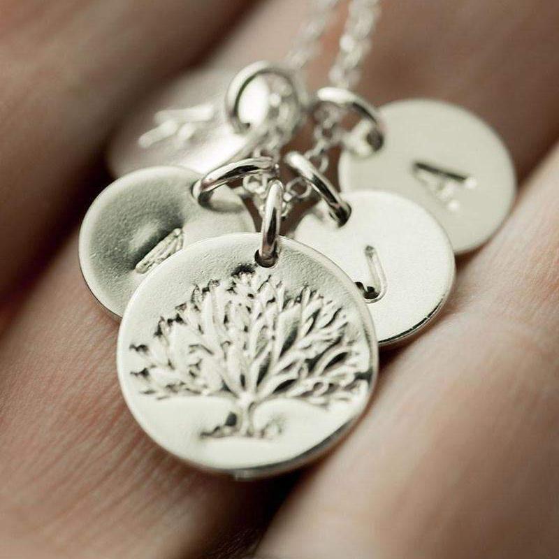 Family Tree Necklace - Sterling Silver - Handmade Jewelry by Burnish