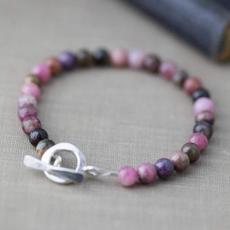 Gemstone Bracelet with Toggle Clasp - Handmade Jewelry by Burnish