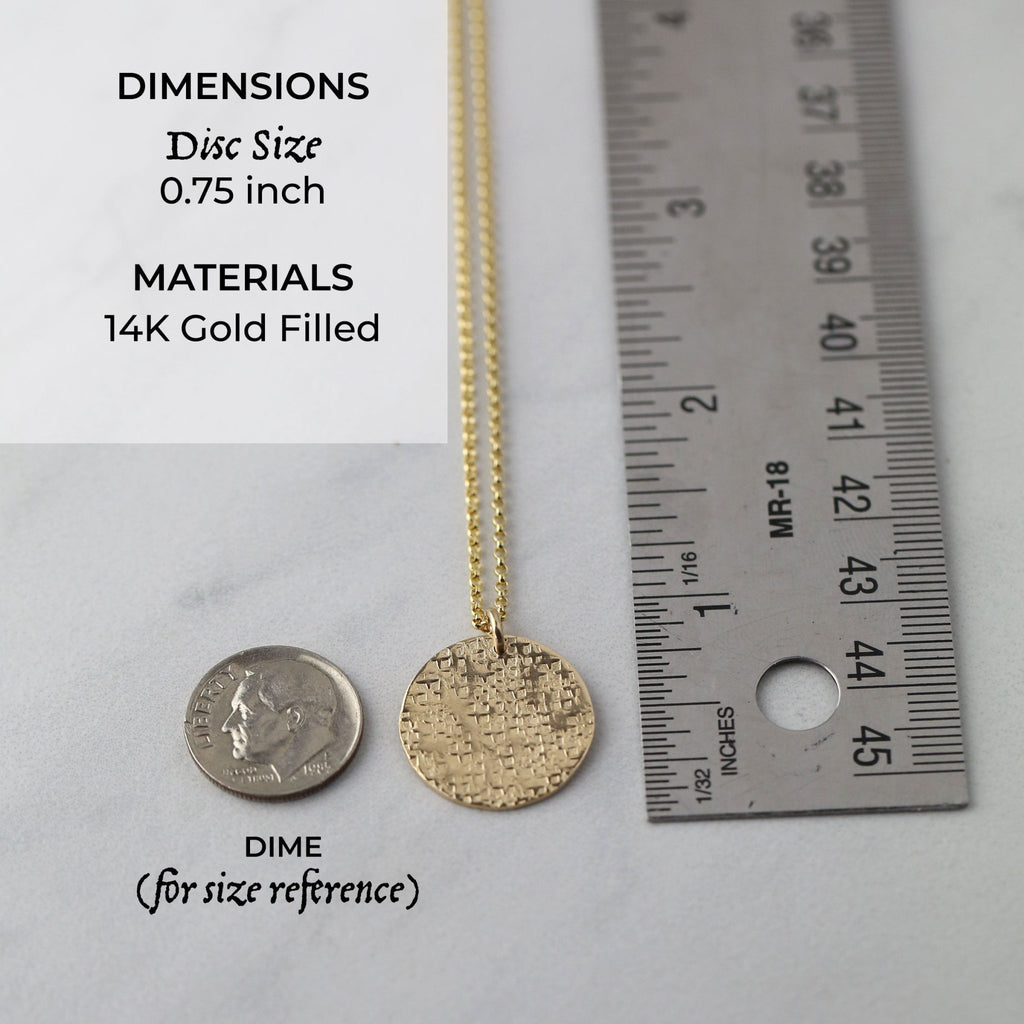 Textured Pendant in Gold