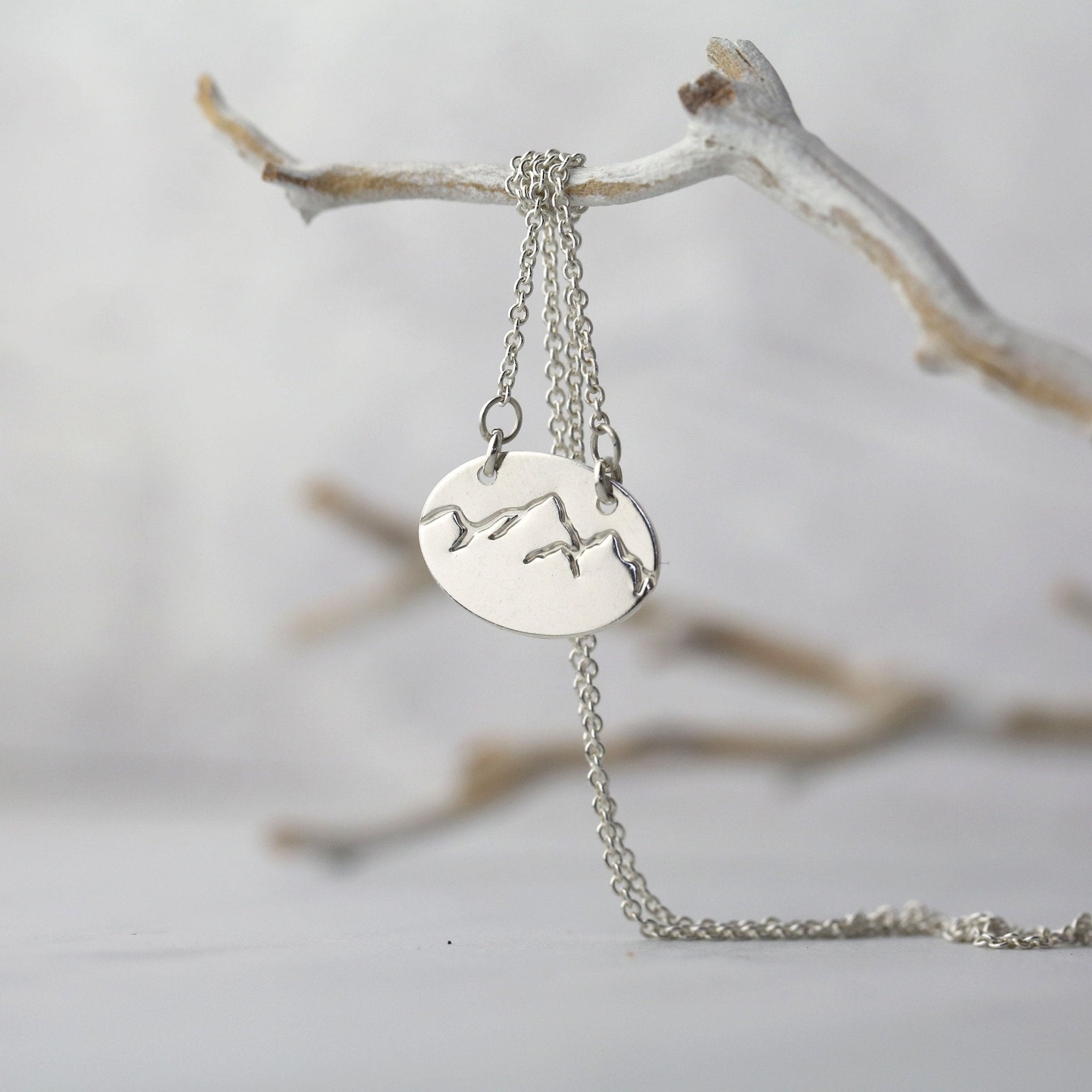 Buy Mountain Necklace, Mountain Love, Heart in the Mountains, Pendant With  Mountains, Recycled 925 Silver, 22K Gold, Hikers, Skiers, Children of the  Mountains Online in India - Etsy