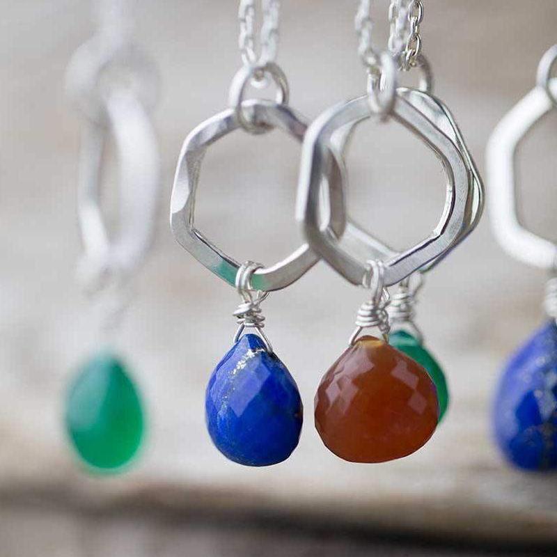Juicy Gemstone Necklace - Handmade Jewelry by Burnish