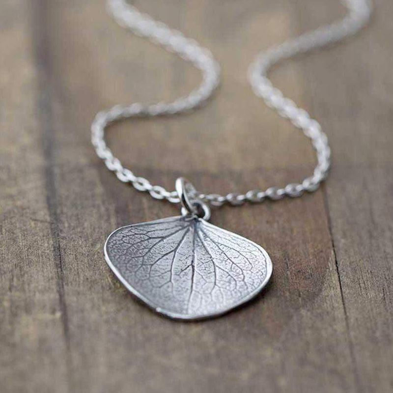 Large Petal Necklace - Handmade Jewelry by Burnish