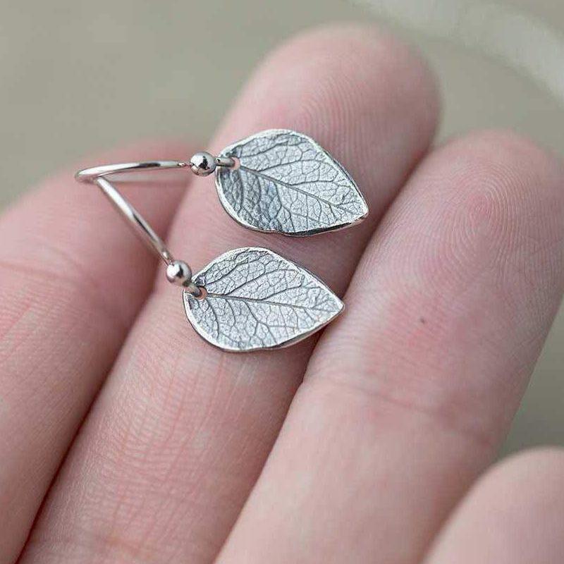Leaf Flutter Earrings - Handmade Jewelry by Burnish