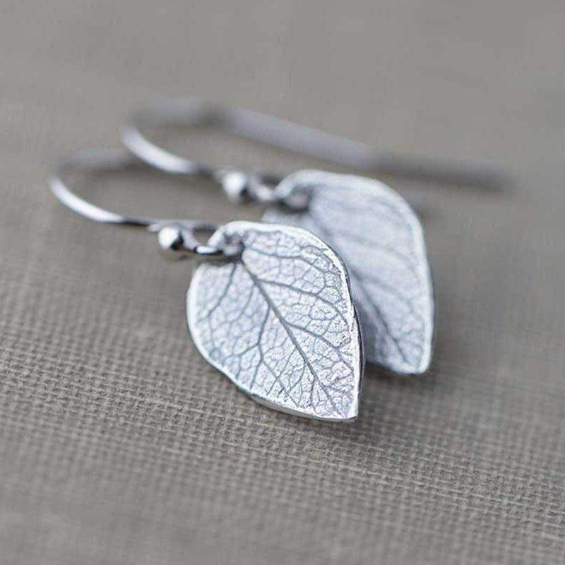 Leaf Flutter Earrings - Handmade Jewelry by Burnish