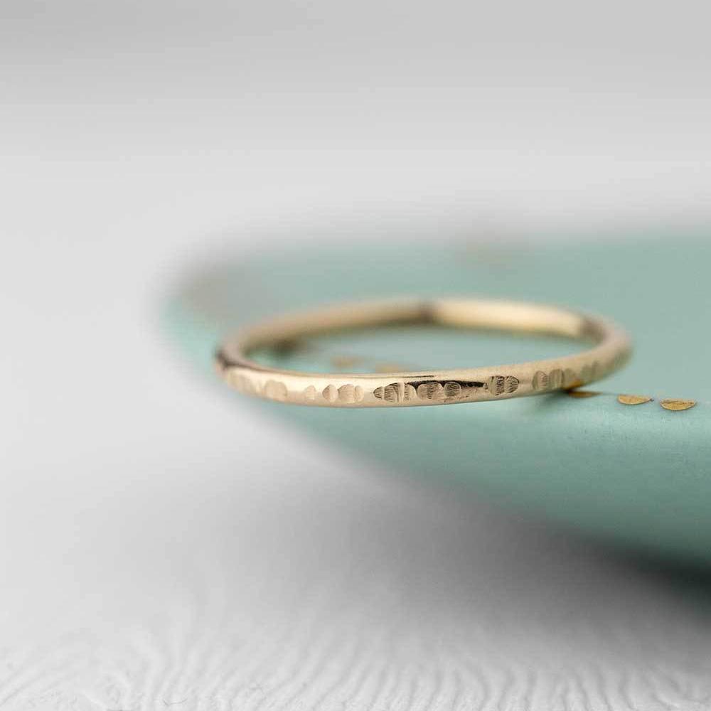 Medium Bark Ring - 14K Gold - Handmade Jewelry by Burnish