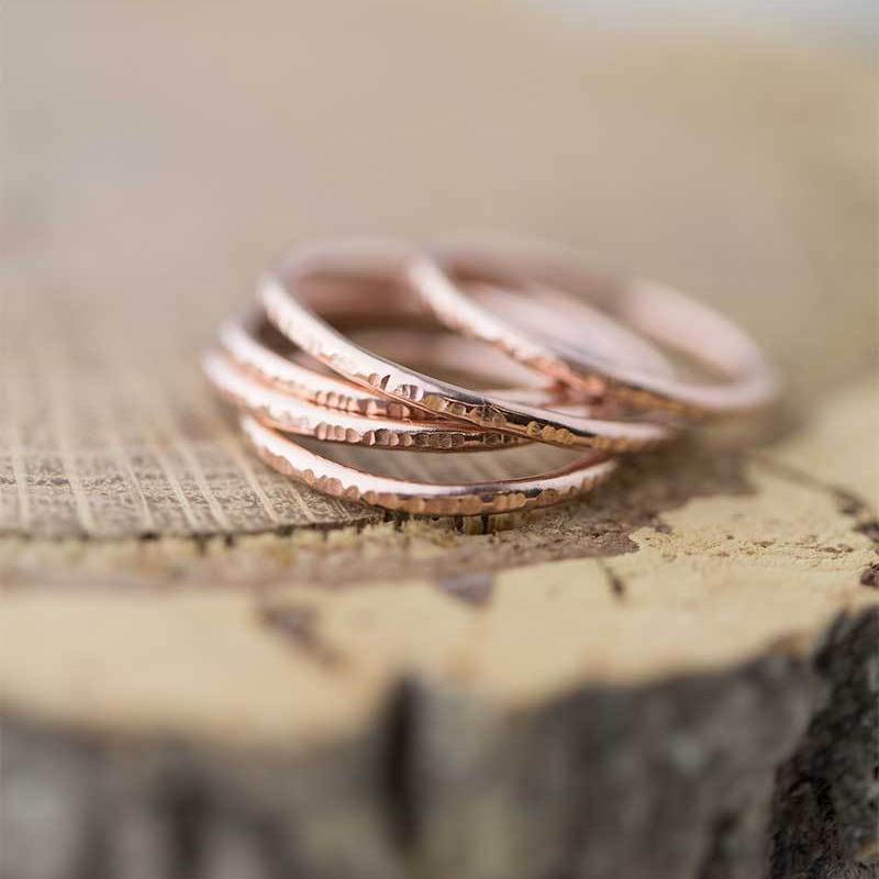 Medium Bark Ring - Rose Gold Filled - Handmade Jewelry by Burnish