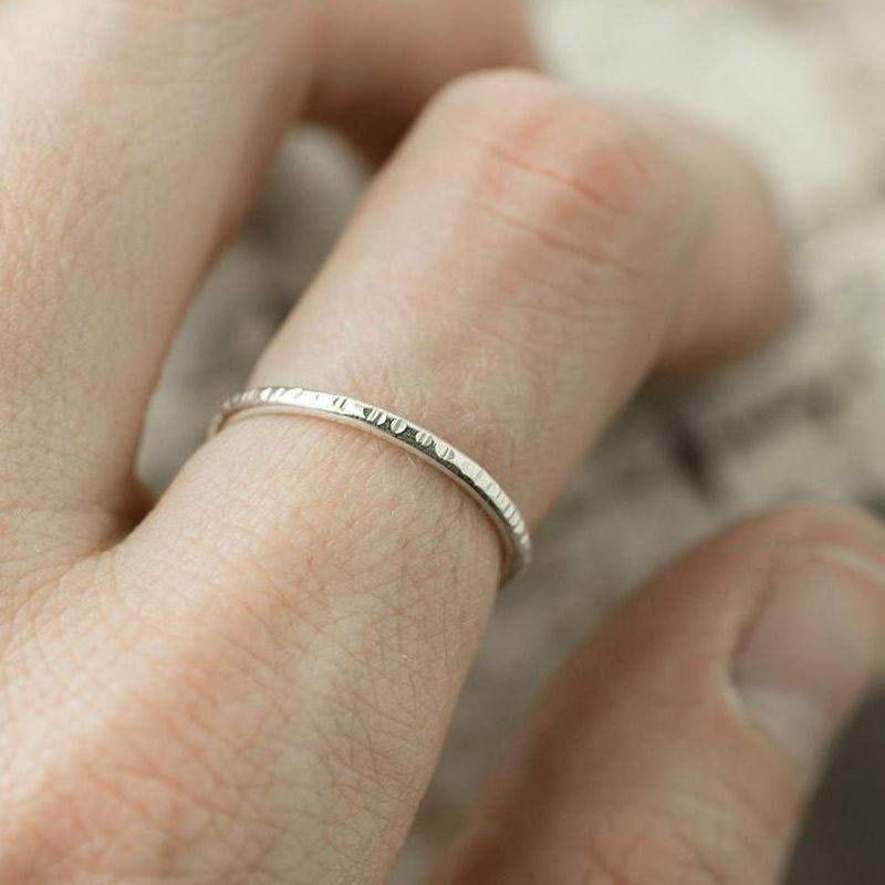 Medium Bark Ring - Sterling Silver - Handmade Jewelry by Burnish