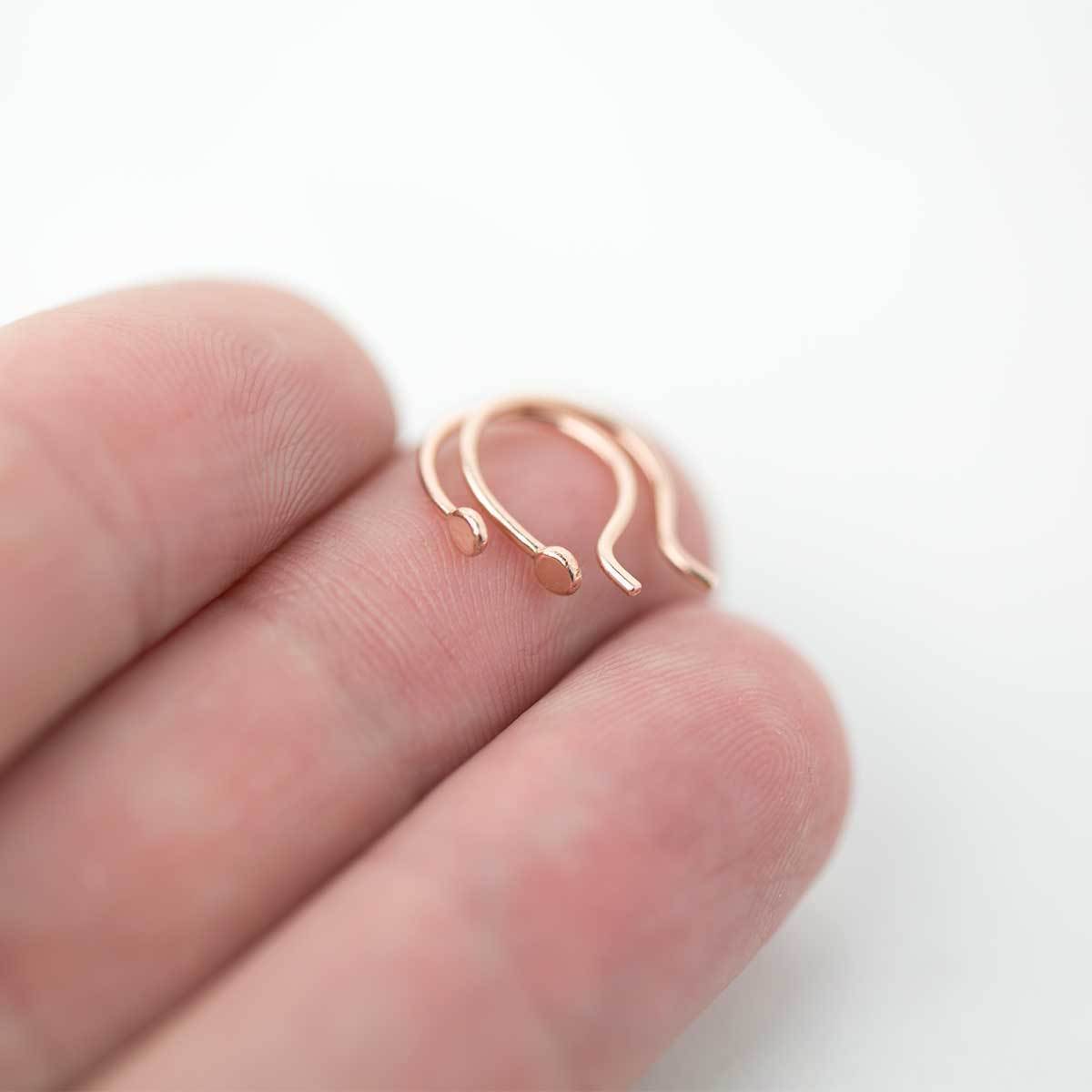 Mini Dew Drop Earrings - 14K Rose Gold - Handmade Jewelry by Burnish