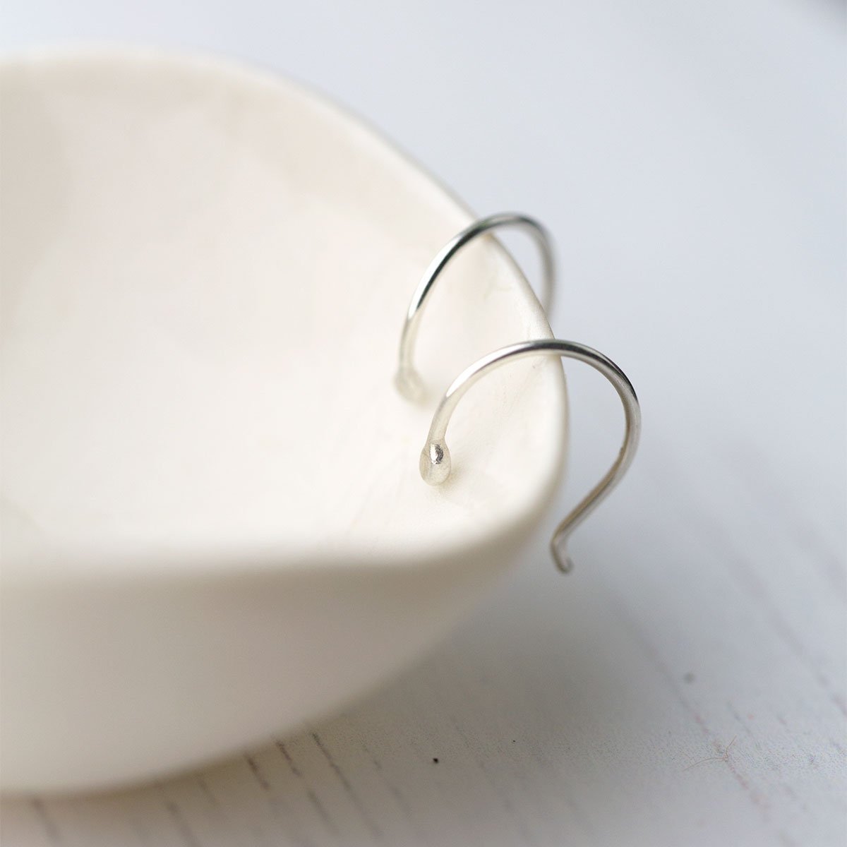 Mini Dew Drop Earrings - Sterling Silver - Handmade Jewelry by Burnish