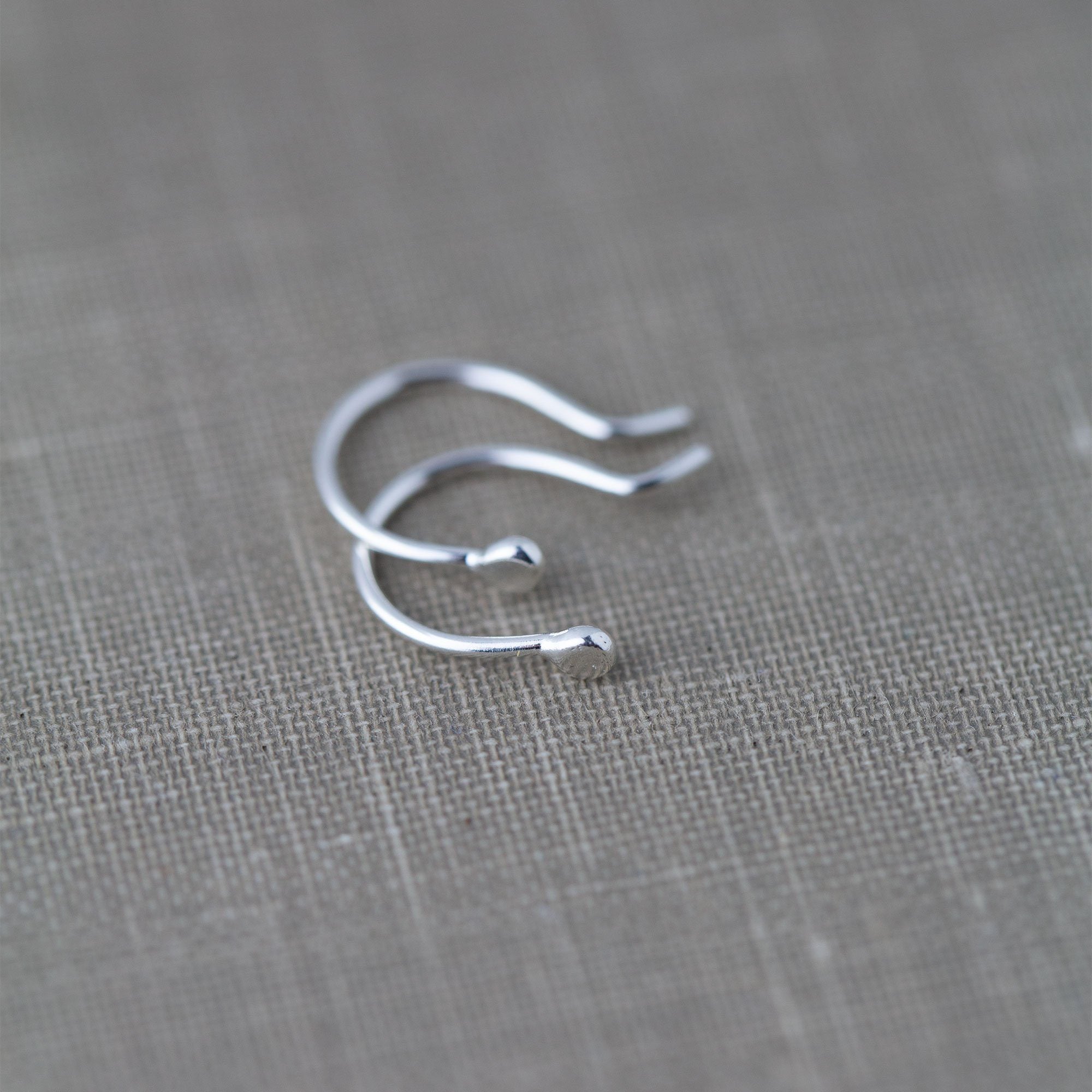 Mini Dew Drop Earrings - Sterling Silver - Handmade Jewelry by Burnish