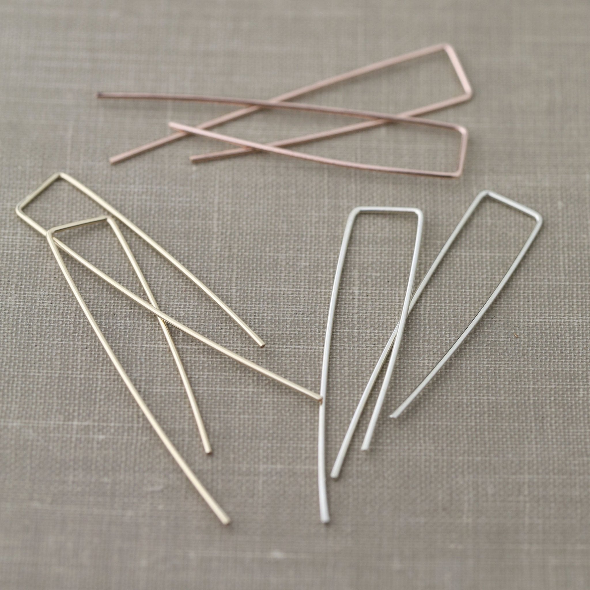 Minimal Wire Architectural Earrings