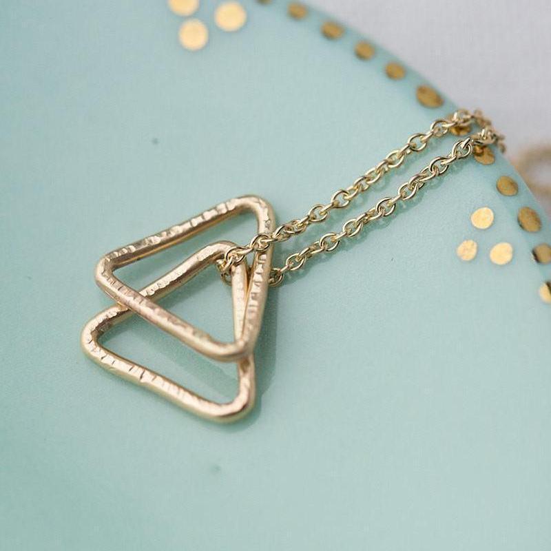 Minimalist Triangle Necklace - Handmade Jewelry by Burnish