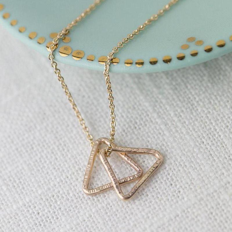 Minimalist Triangle Necklace - Handmade Jewelry by Burnish