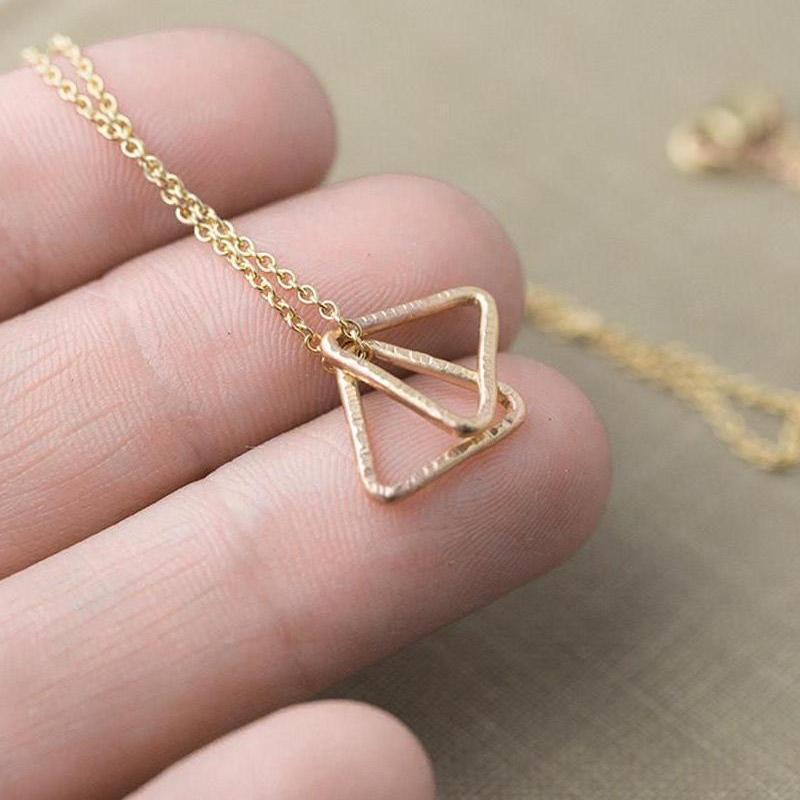 Minimalist Triangle Necklace - Handmade Jewelry by Burnish