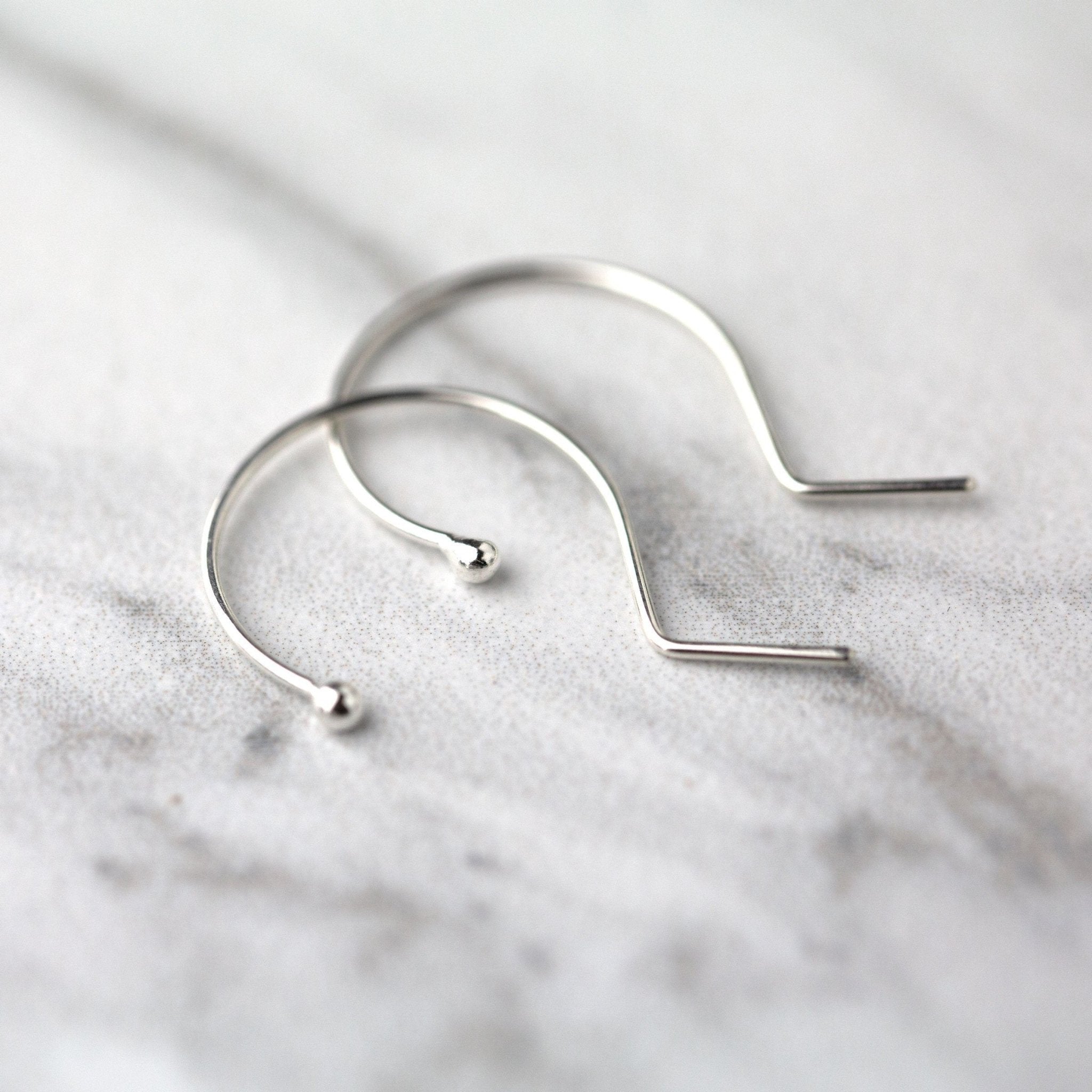 Modern Wire Drop Earrings - Handmade Jewelry by Burnish