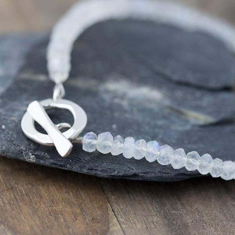 Moonstone Toggle Bracelet - Handmade Jewelry by Burnish