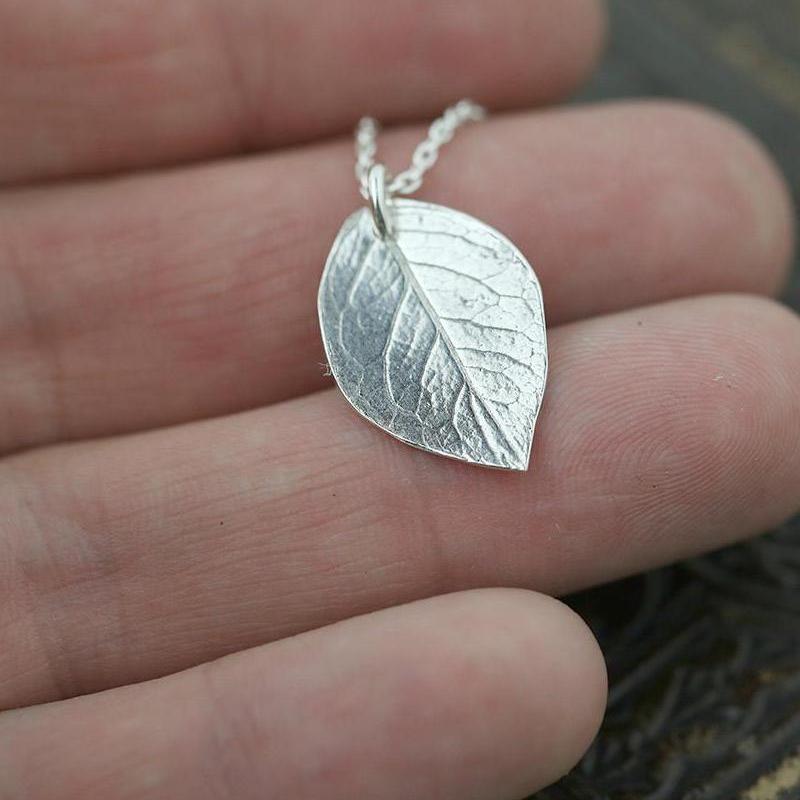 ONLY 1 - Leaf Pendant Necklace - Handmade Jewelry by Burnish