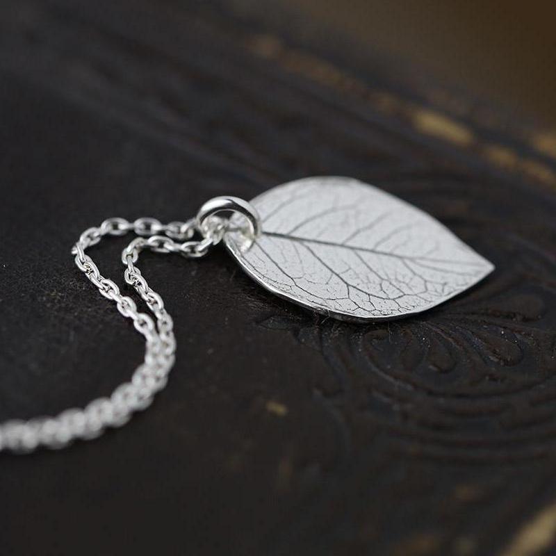 ONLY 1 - Leaf Pendant Necklace - Handmade Jewelry by Burnish
