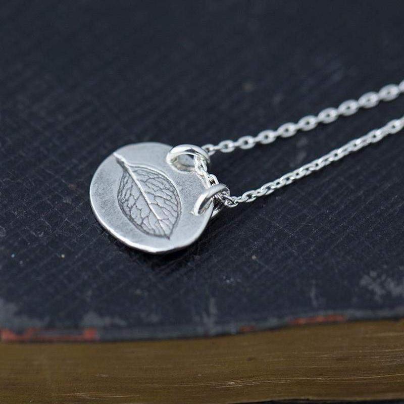 ONLY 1 - Little Leaf Necklace - Handmade Jewelry by Burnish