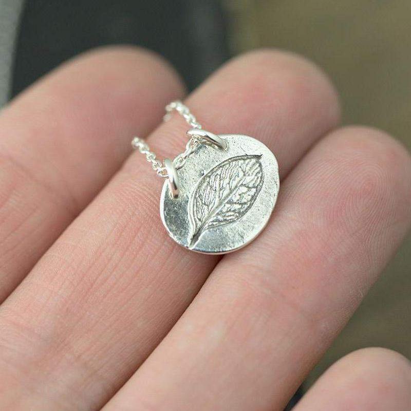 ONLY 1 - Little Leaf Necklace - Handmade Jewelry by Burnish