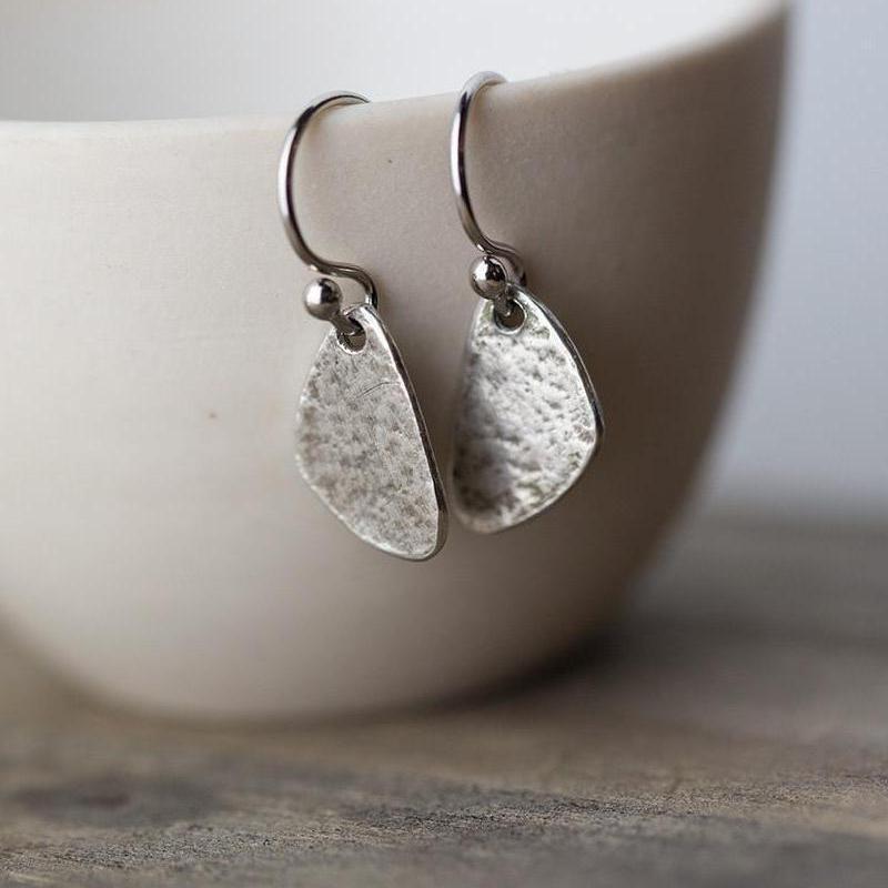 ONLY 1 - Rustic Drop Earrings - Handmade Jewelry by Burnish