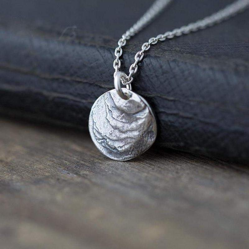 ONLY 1 - Shell Texture Necklace - Handmade Jewelry by Burnish