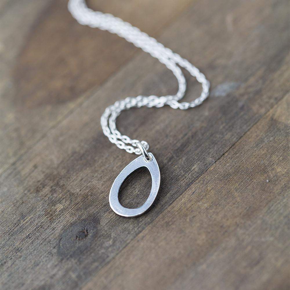 ONLY 1 - Simple Teardrop Necklace - Handmade Jewelry by Burnish