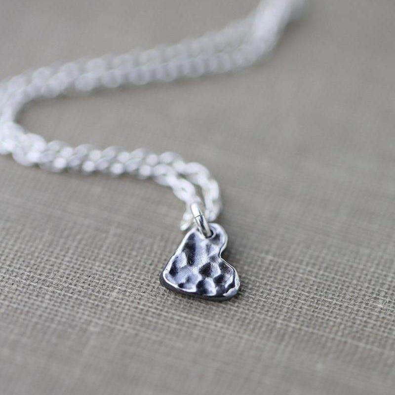 ONLY 1 - Tiniest Heart Necklace - Handmade Jewelry by Burnish