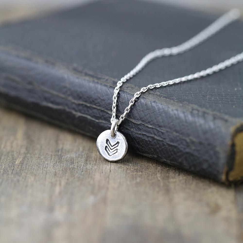 ONLY 1 - Tiny Chevron Necklace - Handmade Jewelry by Burnish