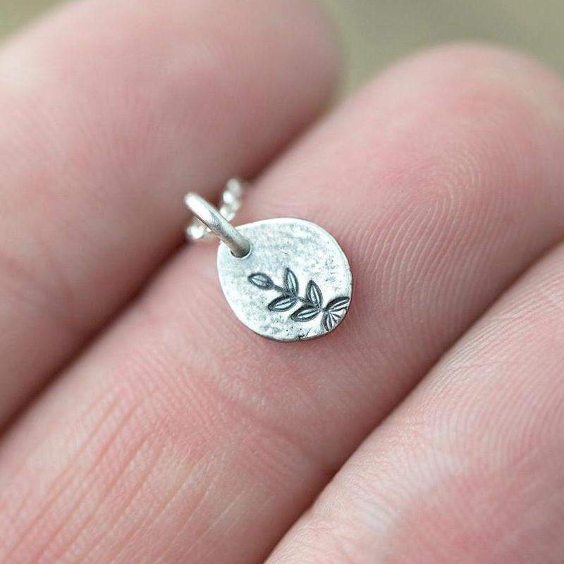 ONLY 1 - Tiny Plant Necklace - Handmade Jewelry by Burnish