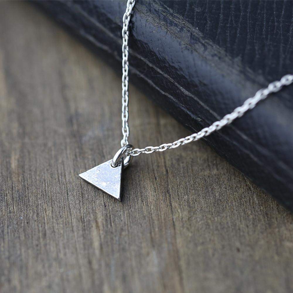 ONLY 1 - Tiny Triangle Necklace - Handmade Jewelry by Burnish