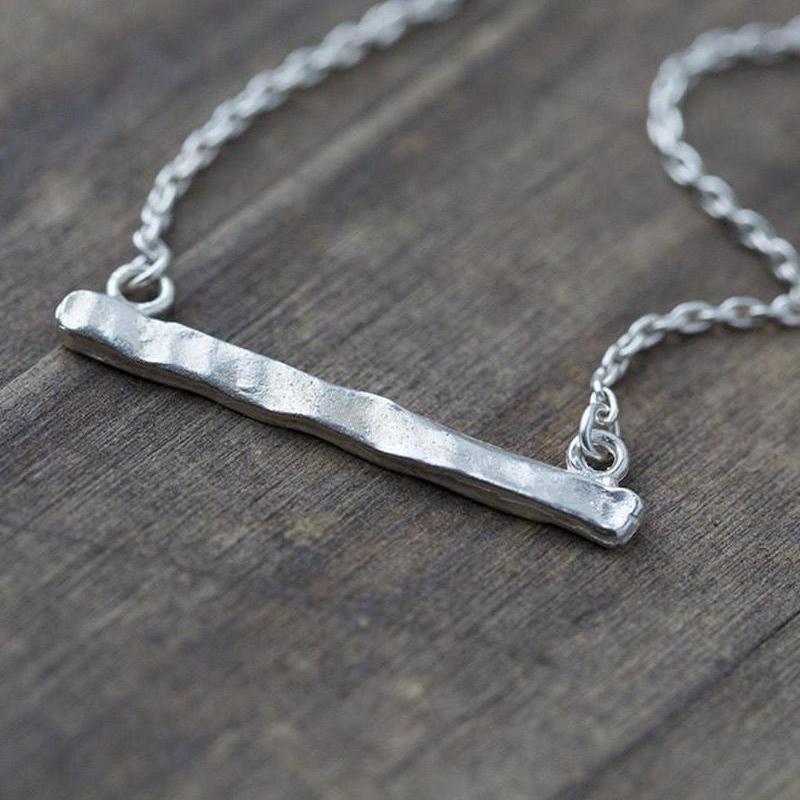 Ripple Bar Necklace - Handmade Jewelry by Burnish