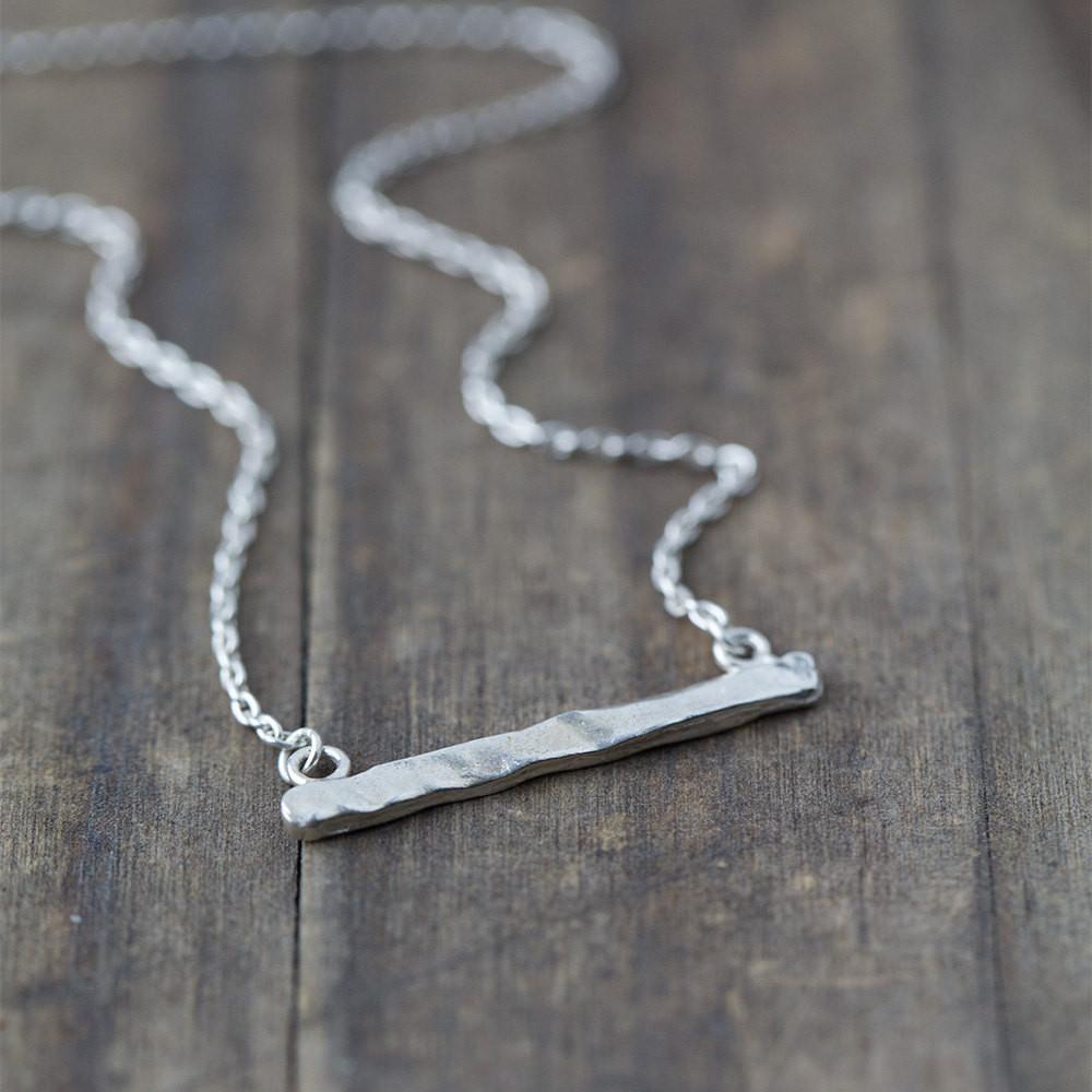 Ripple Bar Necklace - Handmade Jewelry by Burnish