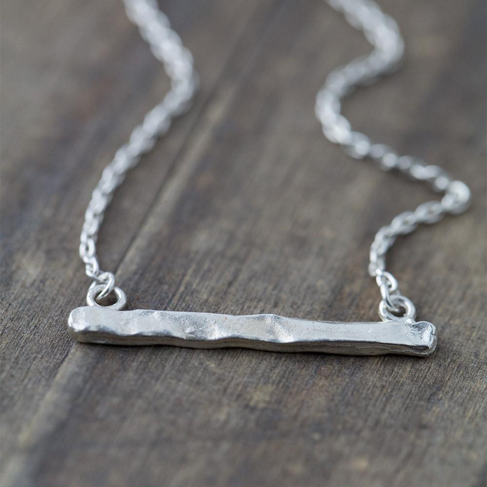 Ripple Bar Necklace - Handmade Jewelry by Burnish