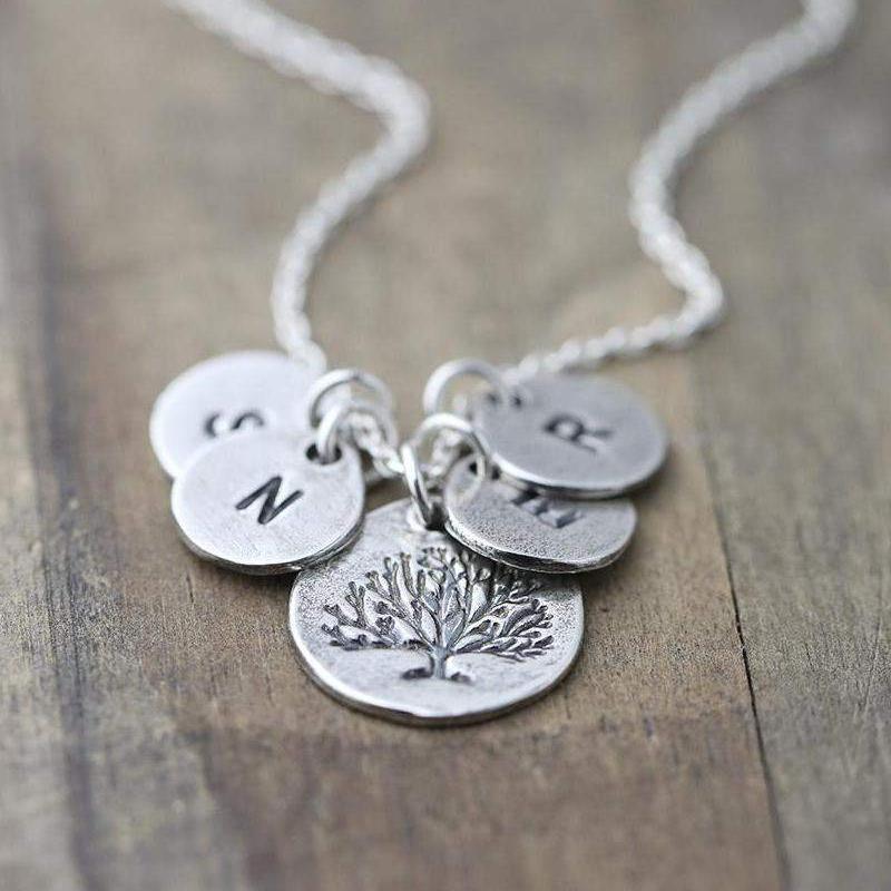 Rustic Family Tree Necklace - Handmade Jewelry by Burnish