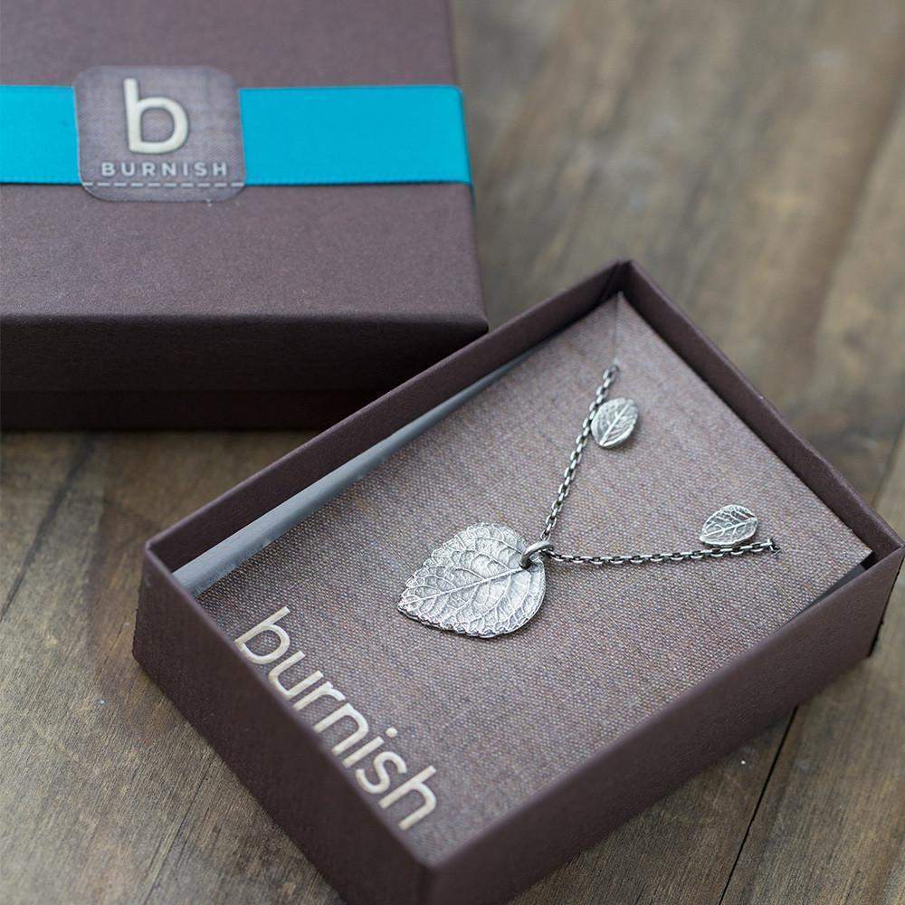 Rustic Leaf Jewelry Set - Handmade Jewelry by Burnish