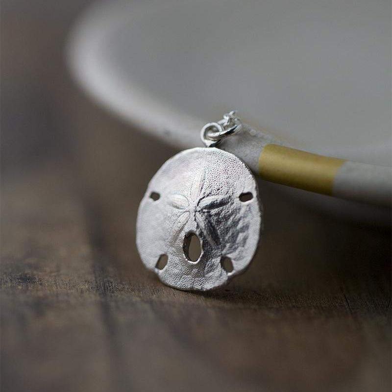 Sand Dollar Necklace - Handmade Jewelry by Burnish
