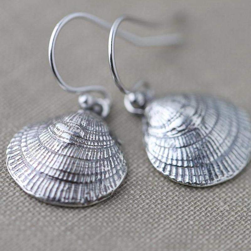 Sea Shell Earrings - Handmade Jewelry by Burnish