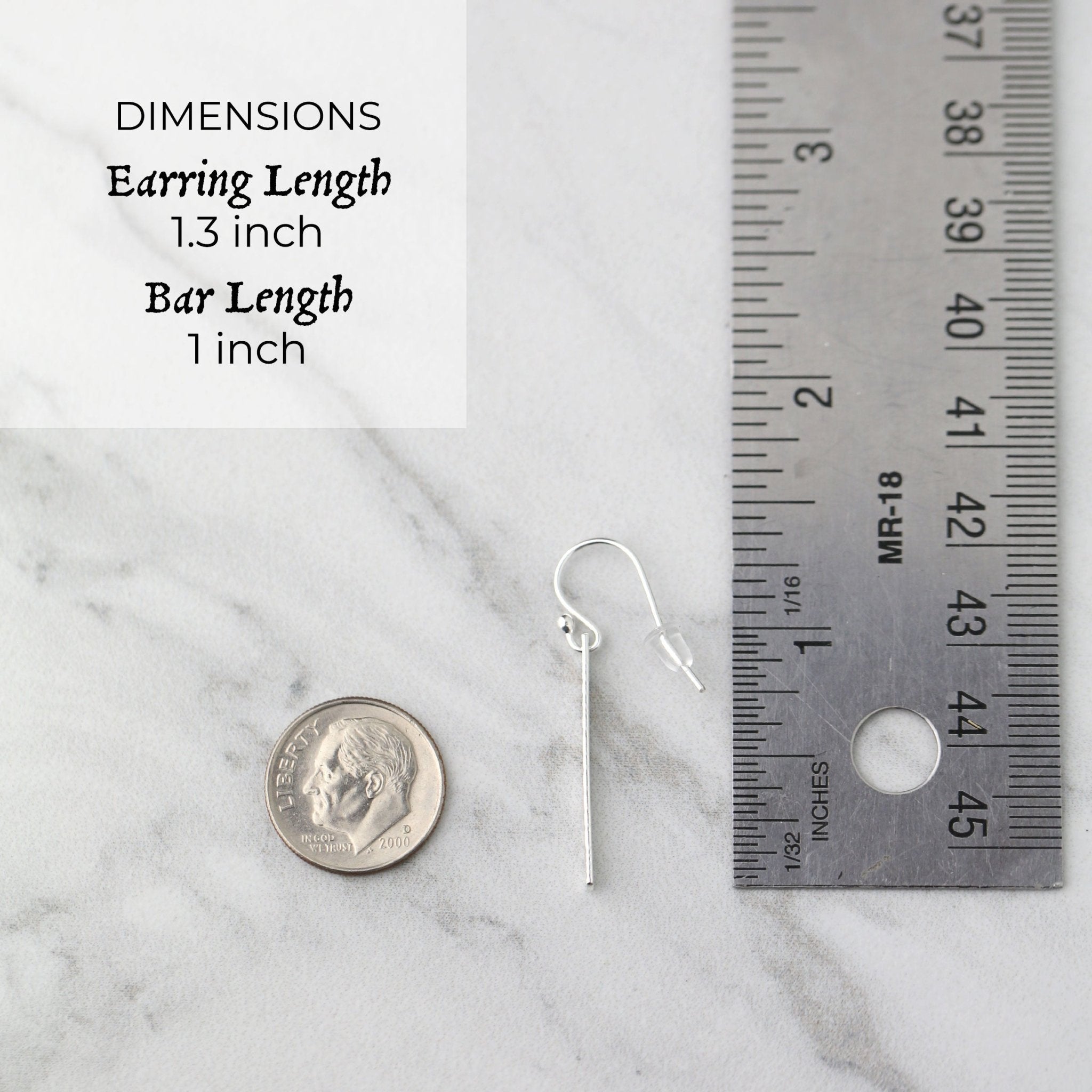 Silver Birch Bar Earrings