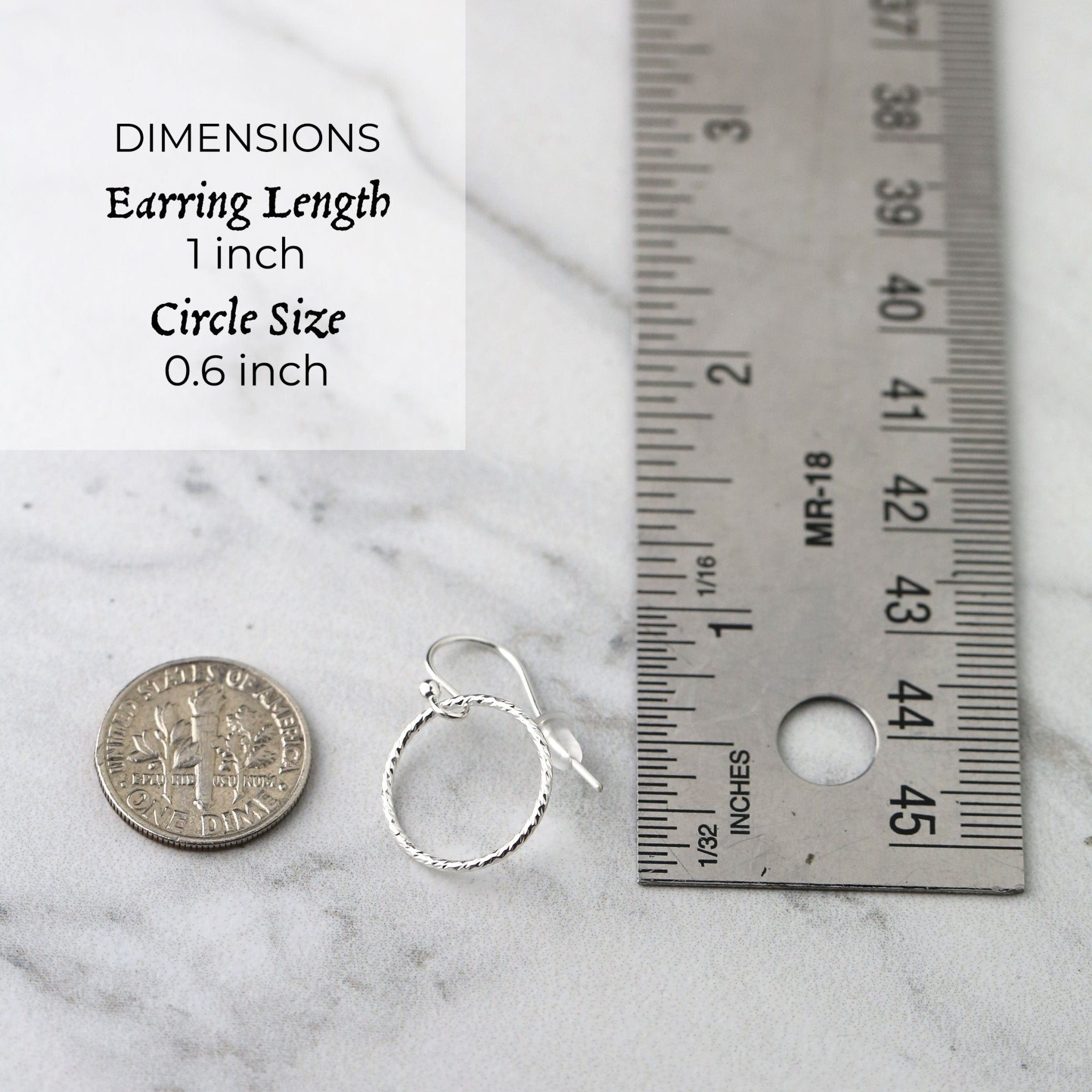 Silver Sparkle Circle Earrings