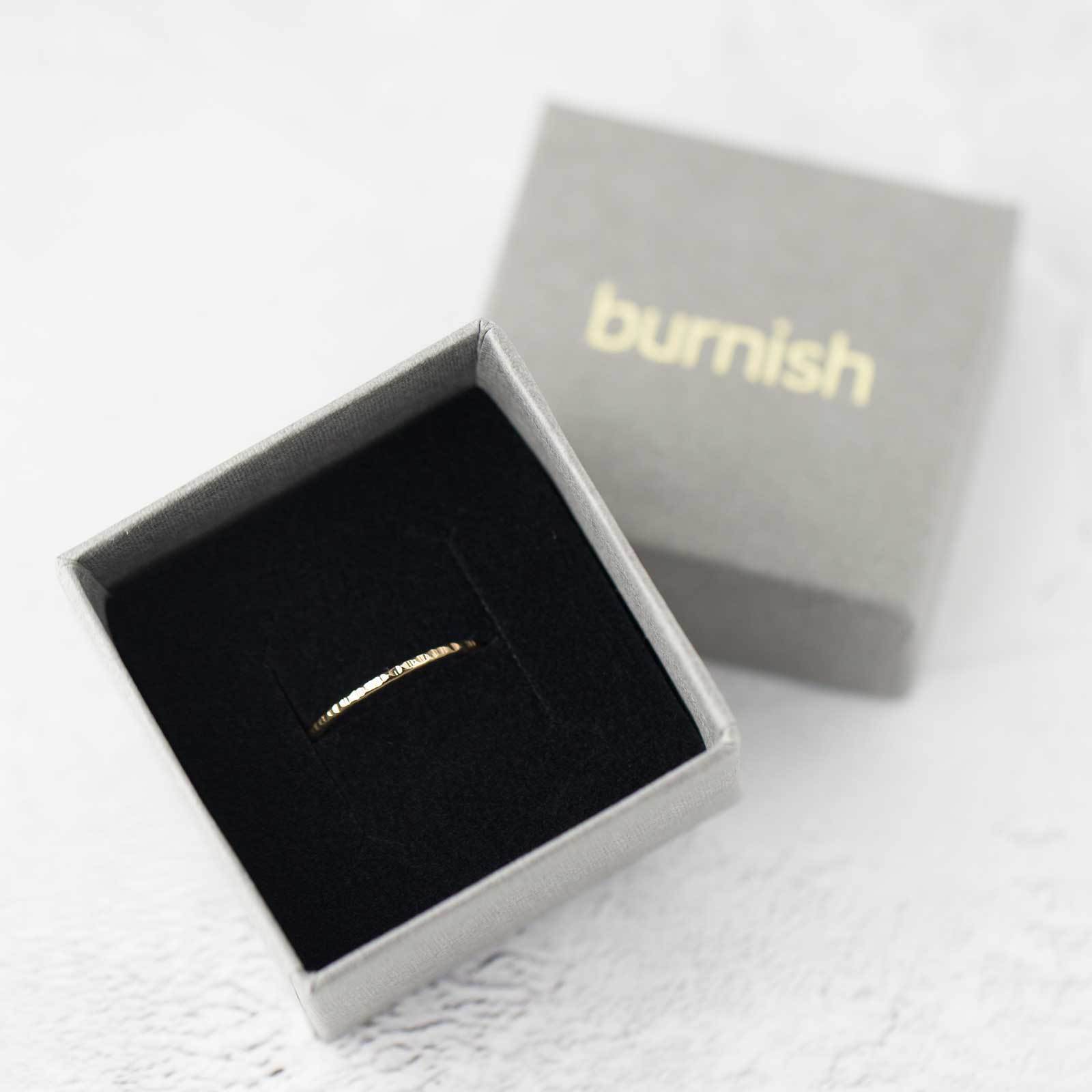 Slim Bark Ring - 14K Gold - Handmade Jewelry by Burnish