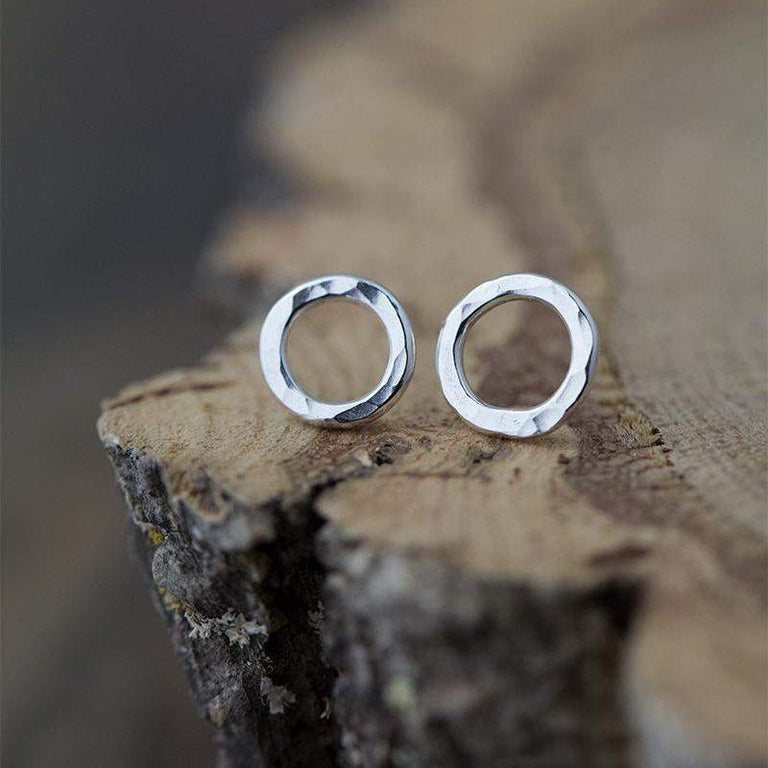 Small circle earrings studs Clearance