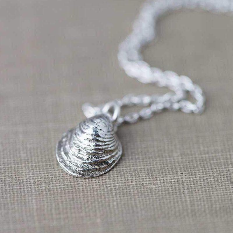 Small Sea Shell Necklace - Handmade Jewelry by Burnish