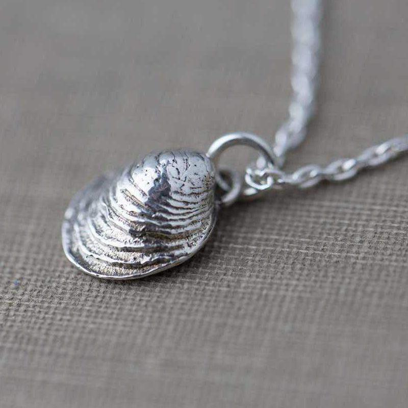 Small Sea Shell Necklace - Handmade Jewelry by Burnish