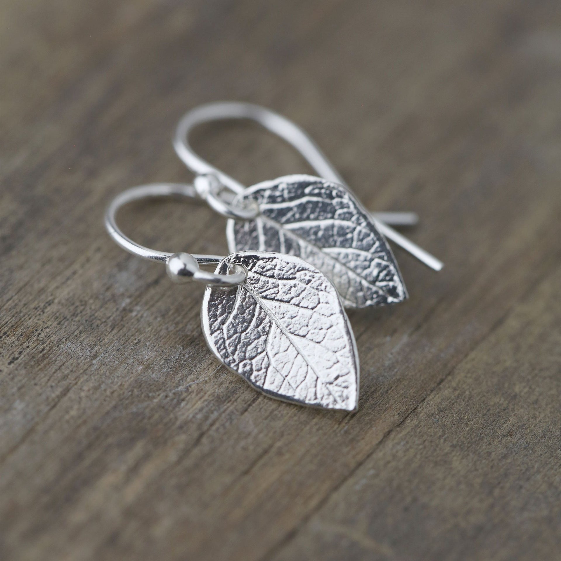 Sterling Silver Leaf Earrings – Burnish