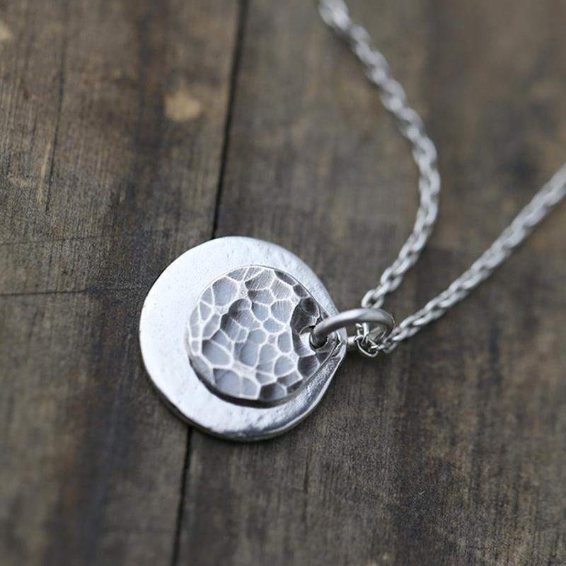 Sun &amp; Moon Necklace - Handmade Jewelry by Burnish