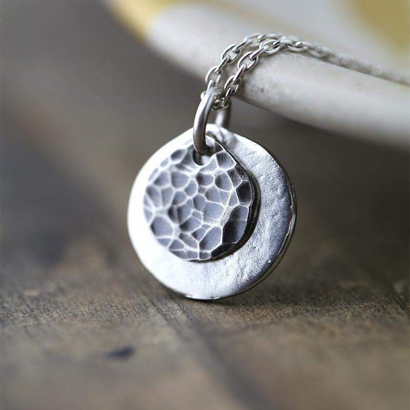 Sun & Moon Necklace - Handmade Jewelry by Burnish
